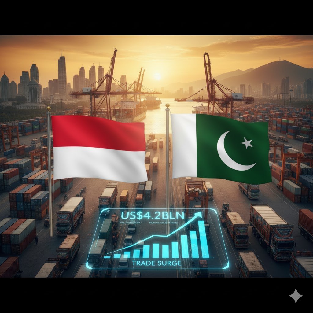Indonesia-Pakistan trade surges to US$4.2bln as Jakarta eyes deeper economic partnership Rehan Hanif highlights vast untapped trade potential between Pakistan, Indonesia