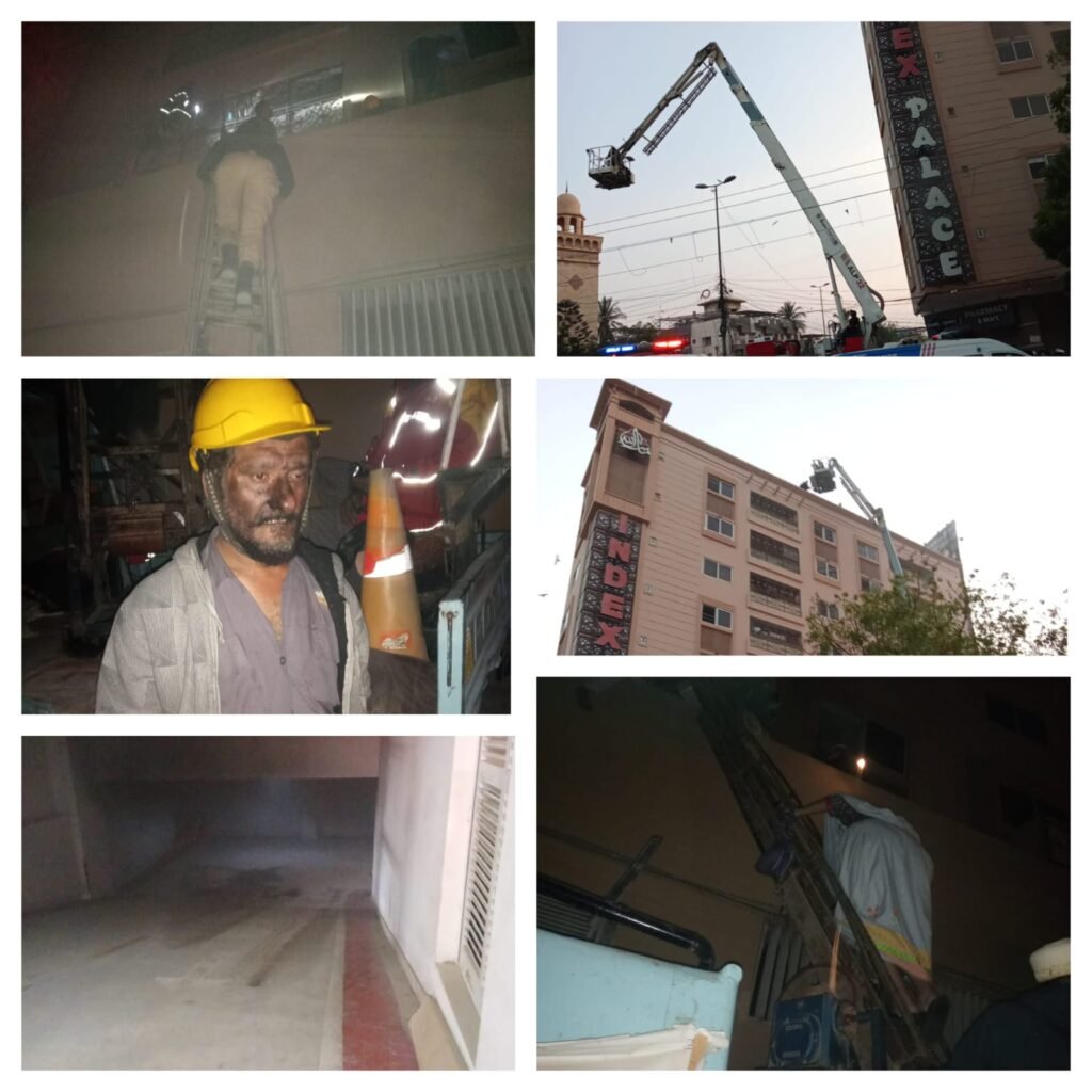 Karachi Fire Incident: K-Electric Staff Rescue 25 People from Index Palace Blaze
