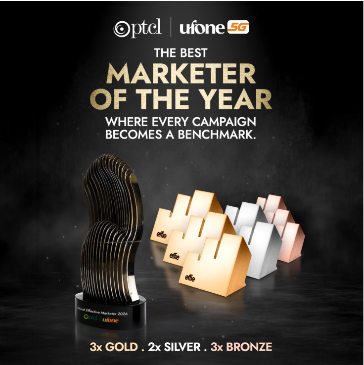 PTCL & Ufone crowned ‘Effective Marketer of the Year’ in addition to 8 honors at Effie Awards 2026