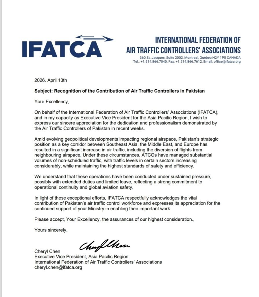 Pakistan Air Traffic Controllers Receive Global Recognition for Handling Rising Air Traffic Pressure