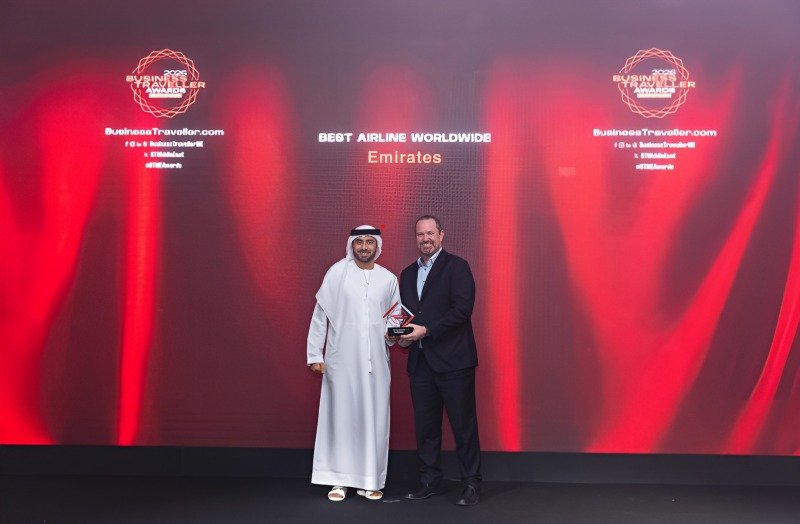 Emirates clinches Best Airline Worldwide at the 2026 Business Traveller Middle East Awards