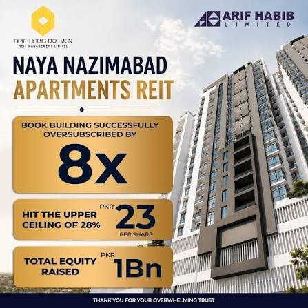 Naya Nazimabad Apartments REIT Book Building Oversubscribed 8 Times